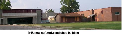 Blytheville High School cafeteria and new shop building